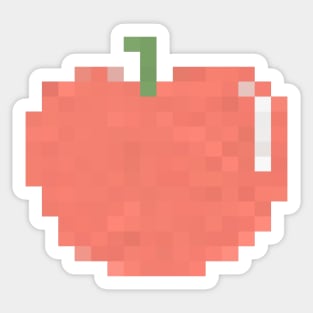 Red Apple Pixel Art Sticker